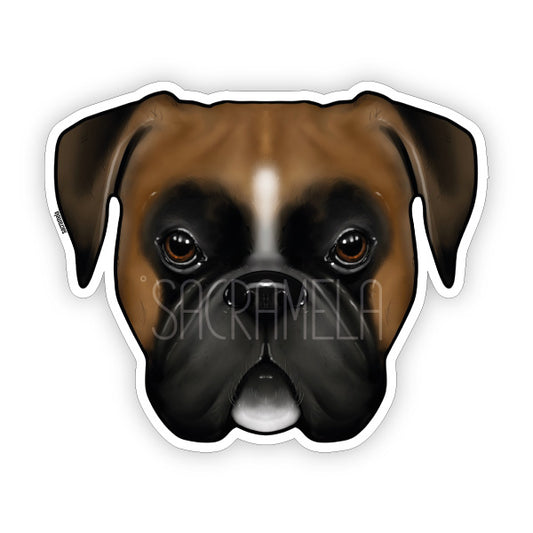 GERMAN BOXER BROWN BLACK WHITE